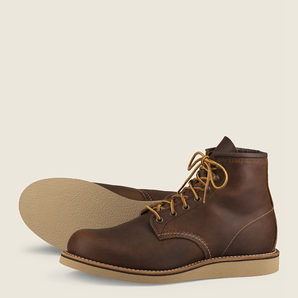 Botas Red Wing Heritage Hombre Marrom Oscuro - Rover - 6-Inchr Rough & Tough Cuero - 659-QIAGNY